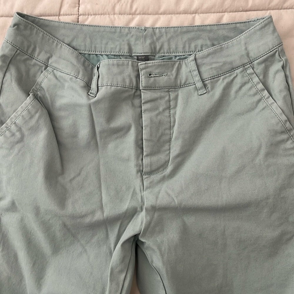 ASOS men’s cropped skinny chinos in teal 30x30